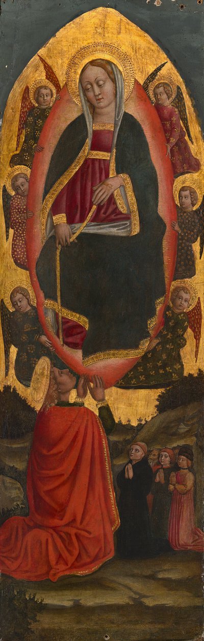 Die Himmelfahrt der Jungfrau mit Heiligen von einem Augustineraltar von Venetian