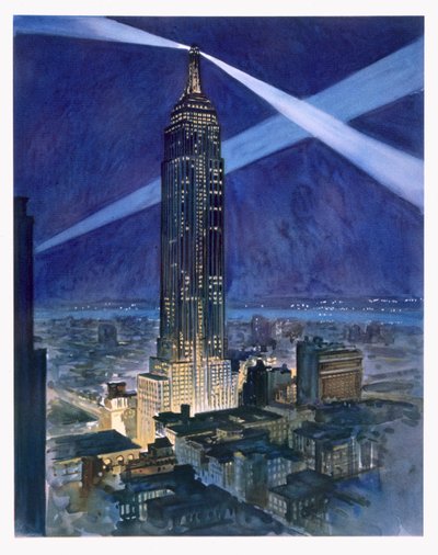 Das Empire State Building, veröffentlicht von William Edwin Rudge von Vernon Howe Bailey