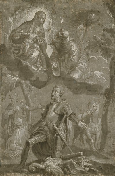 Die Jungfrau und das Kind mit dem heiligen Franziskus und dem heiligen Georg von Veronese