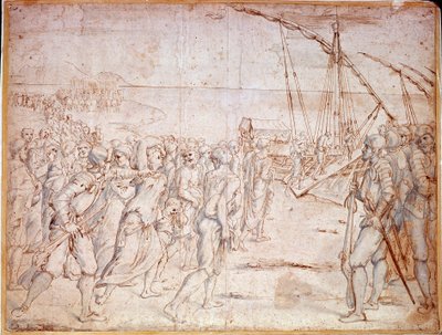 Deportation der Morisken aus Spanien nach dem Vertrag von Philipp III. von Spanien am 22.09.1609 von Vicente Carducho