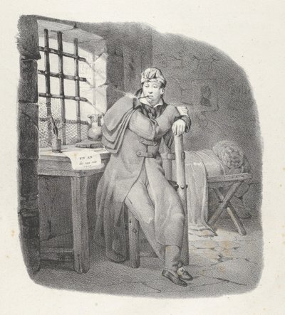 Kapitel XIII: Ste. Pelagie! charmant séjour! Sainte-Pélagie Gefängnis, ein charmanter Aufenthalt! von Victor Adam