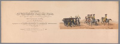Historischer Umzug zum zweihundertjährigen Jubiläum der Universität Utrecht, 1836 (Optogt des Nederlandschen Legers naar Ostende, den 3 July 1600) von Victor Adam