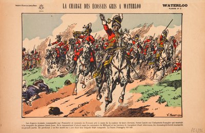 Angriff der Royal Scots Greys in der Schlacht von Waterloo, ca. 1920 von Victor Huen