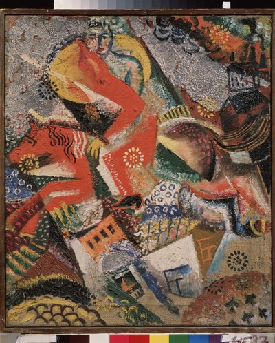 Komposition mit einem roten Reiter von Victor Nikandrovich Palmov