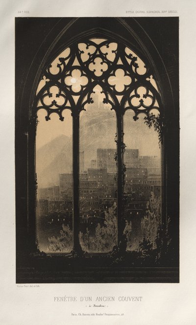 Fenster eines alten Klosters (in Barcelona) von Victor Petit