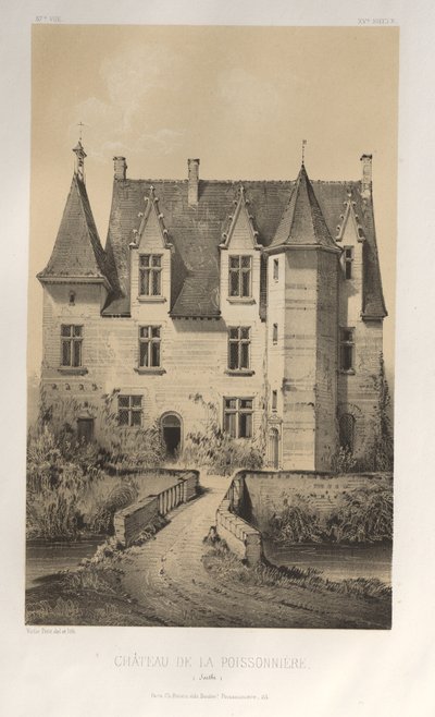 Schloss De La Poissonnière (Sarthe) von Victor Petit
