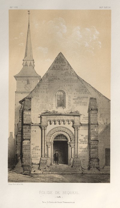 Kirche von Requeil (Sarthe) von Victor Petit