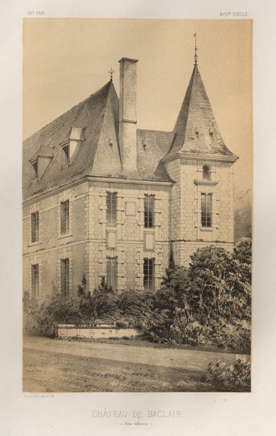 Schloss De Baclair (Seine inférieure) von Victor Petit