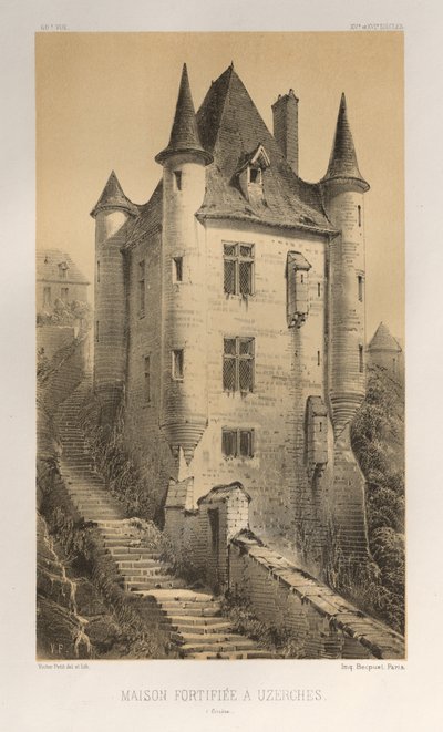 Befestigtes Haus in Uzerches (Corrèze) von Victor Petit