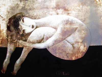 Gekrümmte Nackte Figur von Victor Tkachenko