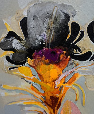 Dramatische Abstrakte Blume von Victor Tkachenko