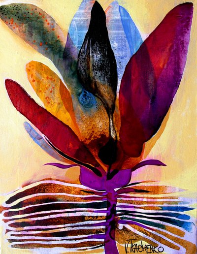 Lebendige abstrakte Blüte von Victor Tkachenko