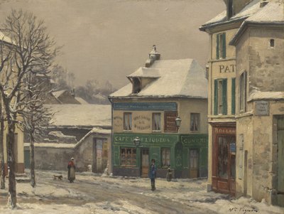 Schneeeffekt in den Vororten, ca. 1875-85 von Victor Vignon