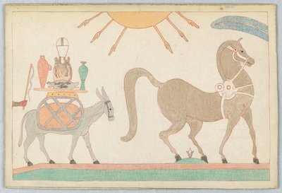 Das Pferd und der Esel, Illustration zu Äsops Fabeln von Victor Wilbour