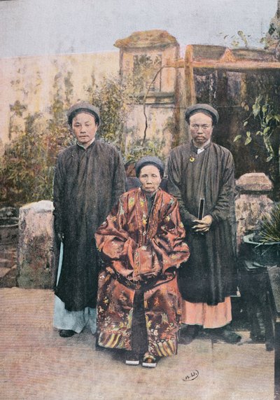 Familie prominenter Bürger in Faifo, Ende des 19. Jahrhunderts von Vietnamese School