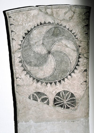 Runenstein mit Sonnensymbol, 7.-8. Jahrhundert von Viking