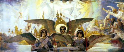 Vor dem Paradies, Zentralteil, 1885-1896 von Viktor Mikhaylovich Vasnetsov