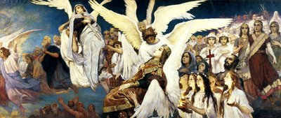Vor dem Paradies, rechter Teil, 1885-1896 von Viktor Mikhaylovich Vasnetsov