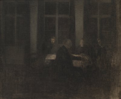 Abend im Wohnzimmer von Vilhelm Hammershøi