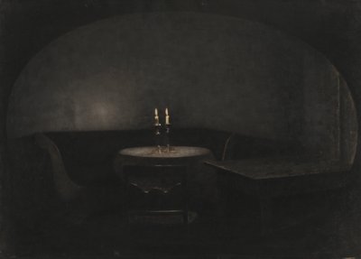 Innenraum. Künstliches Licht von Vilhelm Hammershøi