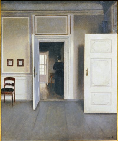 Frau in einem Innenraum, Strandgrade 30, 1901 von Vilhelm Hammershoi