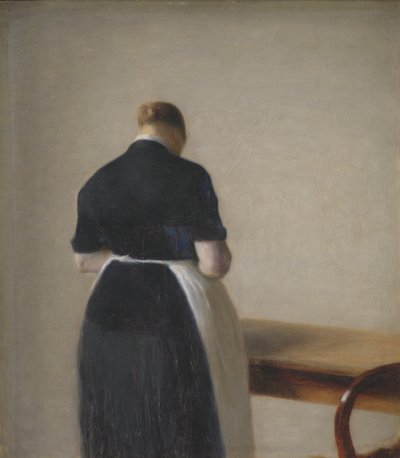 Frau von hinten gesehen von Vilhelm Hammershøi