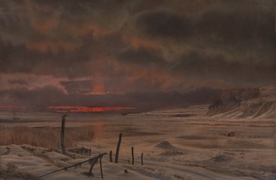 Ein Winterabend an einem dänischen Fjord von Vilhelm Kyhn