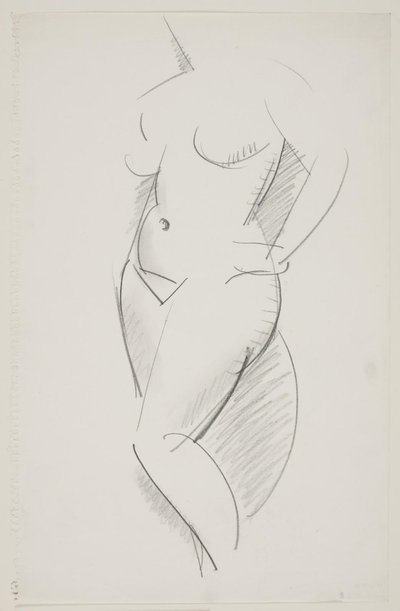 Stehendes weibliches Modell mit linker Hand in der Hüfte von Vilhelm Lundstrøm