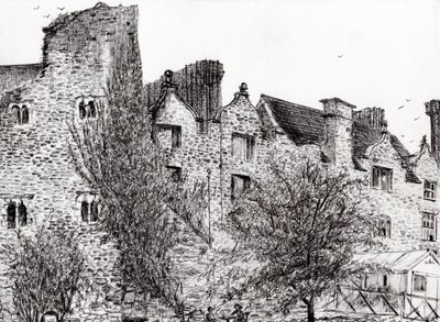 Schlossruine Hay on Wye, 2007 von Vincent Alexander Booth
