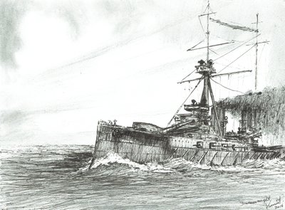 HMS Dreadnought auf See von Vincent Alexander Booth