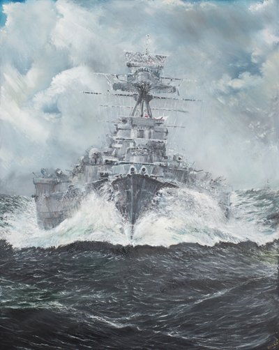 HMS Hood steuert auf Bismarck zu, 23. Mai 1941, 2014 von Vincent Alexander Booth