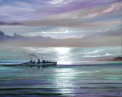 HMS Neptune, Mittelmeer Dezember 1941, 2019 von Vincent Alexander Booth
