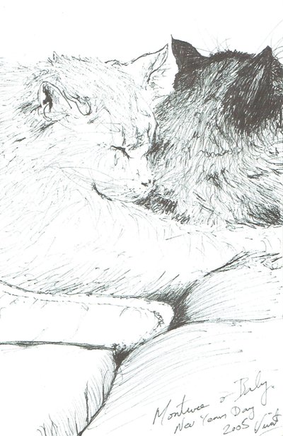 Montwee und Baby Neujahr 2005, 2005 von Vincent Alexander Booth