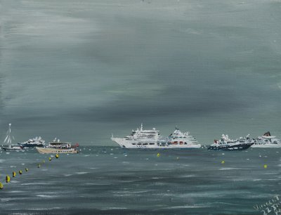 Schiffe und Boote in Cannes von Vincent Alexander Booth
