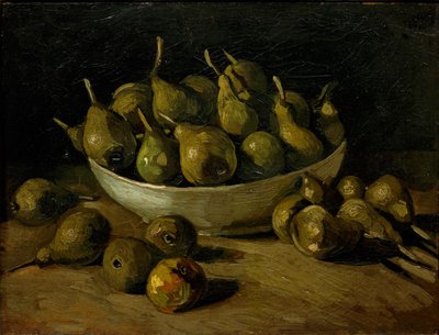 Stillleben mit einem irdenen Schüssel und Birnen von Vincent van Gogh