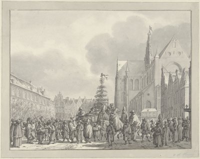 Ankunft der Franzosen auf dem Grote Markt in Haarlem, 1795 von Vincent Jansz. van der Vinne