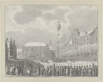 Abschaffung des Stadthalteramts auf dem Grote Markt in Haarlem, 1795 von Vincent Jansz. van der Vinne