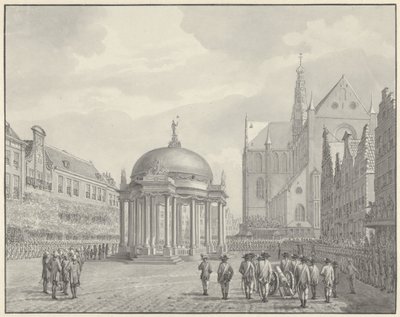 Die Vereidigung des Regierungsreglements auf dem Grote Markt in Haarlem, 5. September 1787 von Vincent Jansz. van der Vinne