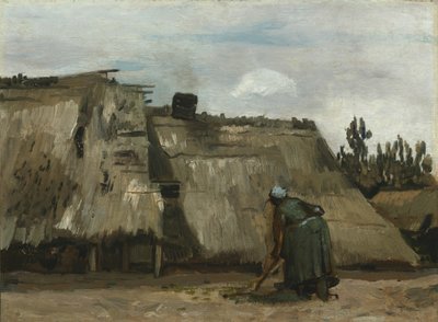Eine Bäuerin gräbt vor ihrer Hütte, ca. 1885 von Vincent van Gogh