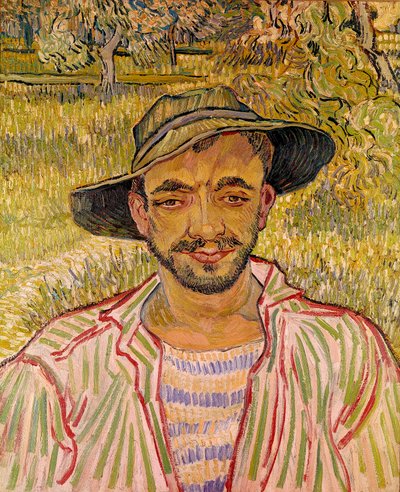 Büste eines Bauern mit Strohhut von Vincent van Gogh