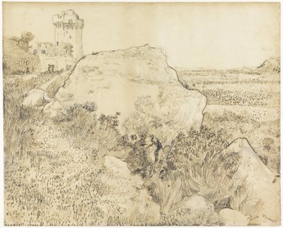 Hügel mit den Ruinen von Montmajour von Vincent van Gogh
