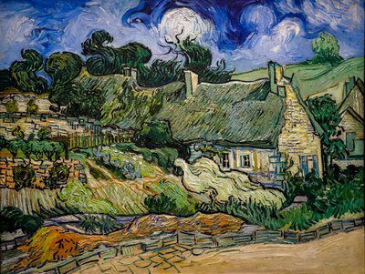 Haus mit Strohdach in Cordeville von Vincent van Gogh