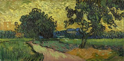 Landschaft in der Abenddämmerung von Vincent van Gogh