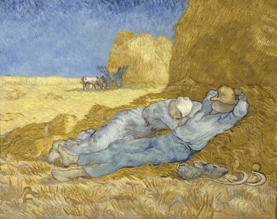 Mittag - Ruhe von der Arbeit (nach Millet) von Vincent van Gogh