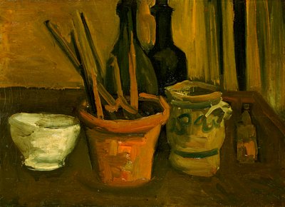 Stillleben mit Pinseln in einem Blumentopf von Vincent van Gogh