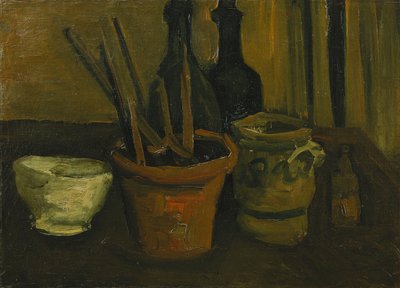 Stillleben mit Pinseln in einem Blumentopf; Nature Morte aux Pinceaux dans un Pot a Fleurs, 1884 von Vincent van Gogh