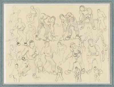Studien von Bauern bei der Arbeit: Sämänner und Gräber von Vincent van Gogh