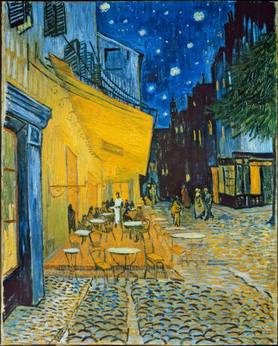 Terrasse des Cafés an der Place du Forum in Arles am Abend von Vincent van Gogh