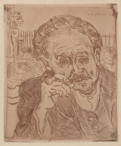 Der Mann mit der Pfeife: Porträt von Doktor Gachet von Vincent van Gogh