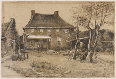 Das Pfarrhaus in Neunen: Von hinten gesehen, mit dem Atelier des Künstlers rechts, ca. 1884 von Vincent van Gogh
